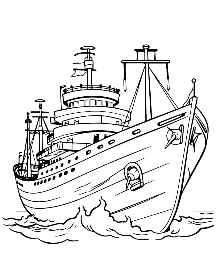 Fise de colorat cu Nave de colorat p19