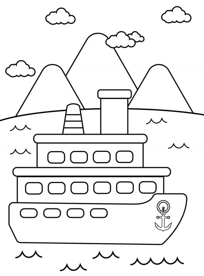 Fise de colorat cu Nave de colorat p22