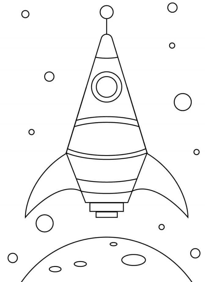 Fise de colorat cu Nave spatiale de colorat p04