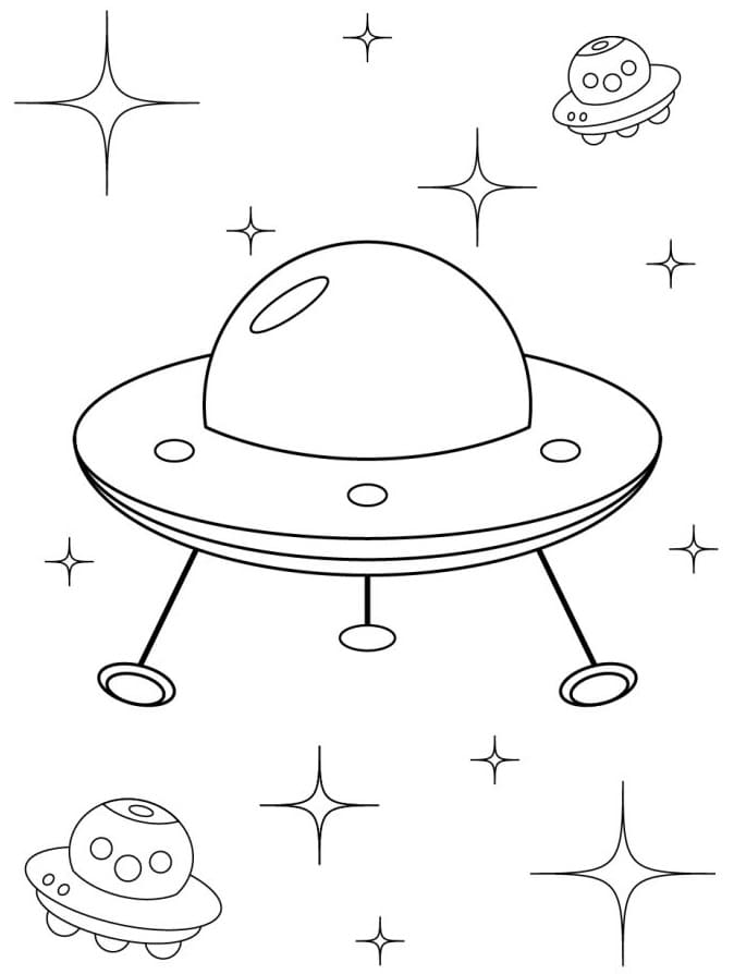 Fise de colorat cu Nave spatiale de colorat p05
