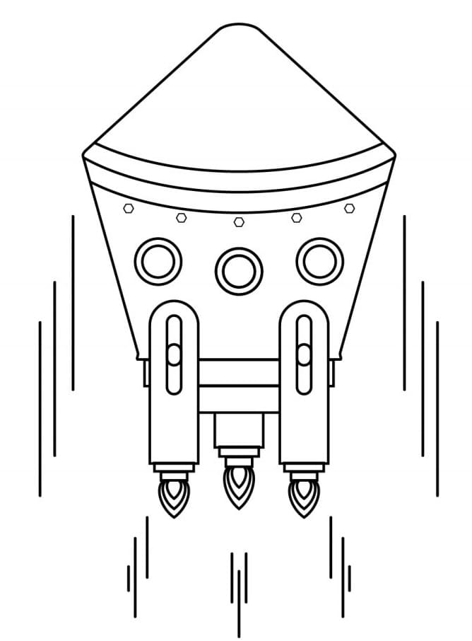 Fise de colorat cu Nave spatiale de colorat p08