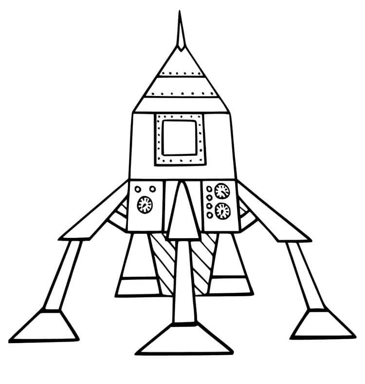 Fise de colorat cu Nave spatiale de colorat p19