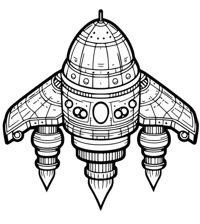 Fise de colorat cu Nave spatiale de colorat p20