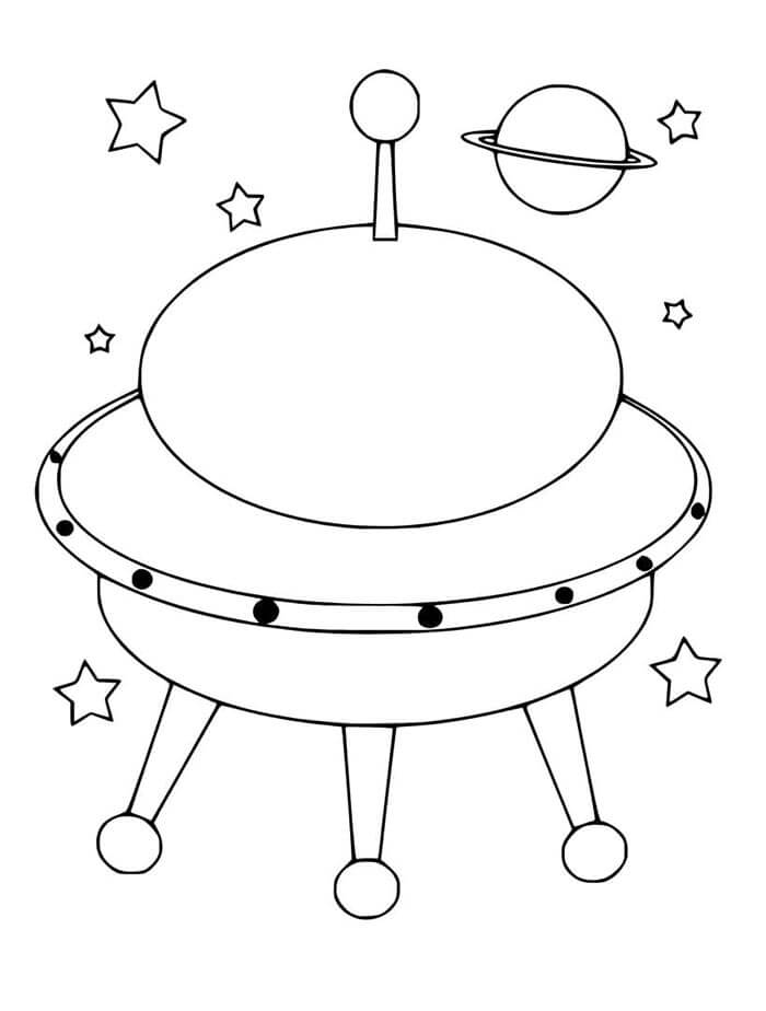 Fise de colorat cu Nave spatiale de colorat p27