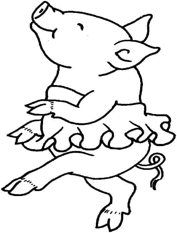 Fise de colorat cu Porc de colorat p03