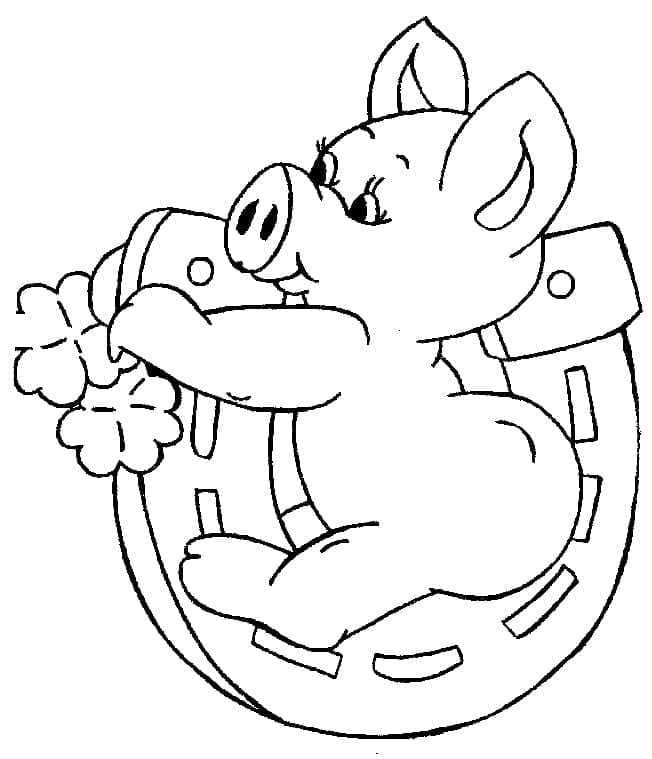 Fise de colorat cu Porc de colorat p10