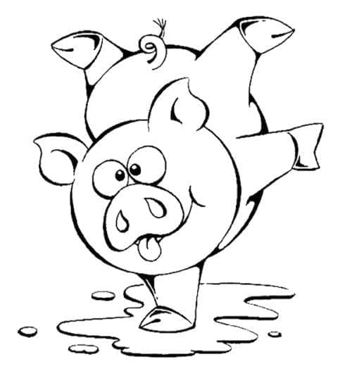 Fise de colorat cu Porc de colorat p11