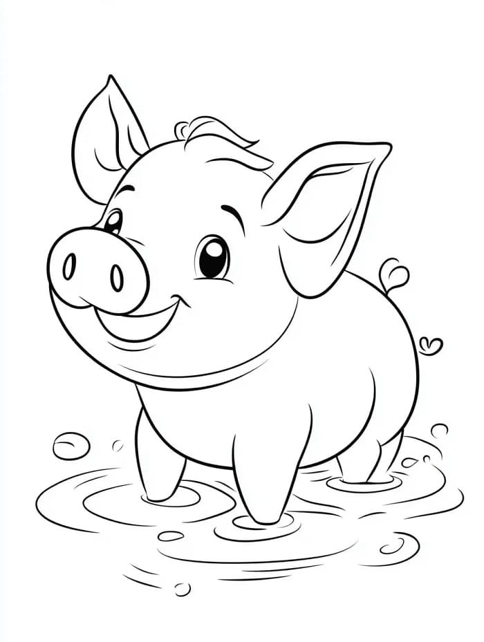 Fise de colorat cu Porc de colorat p16