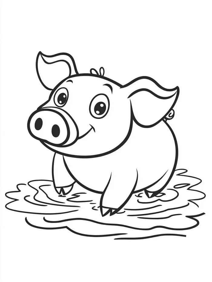 Fise de colorat cu Porc de colorat p17