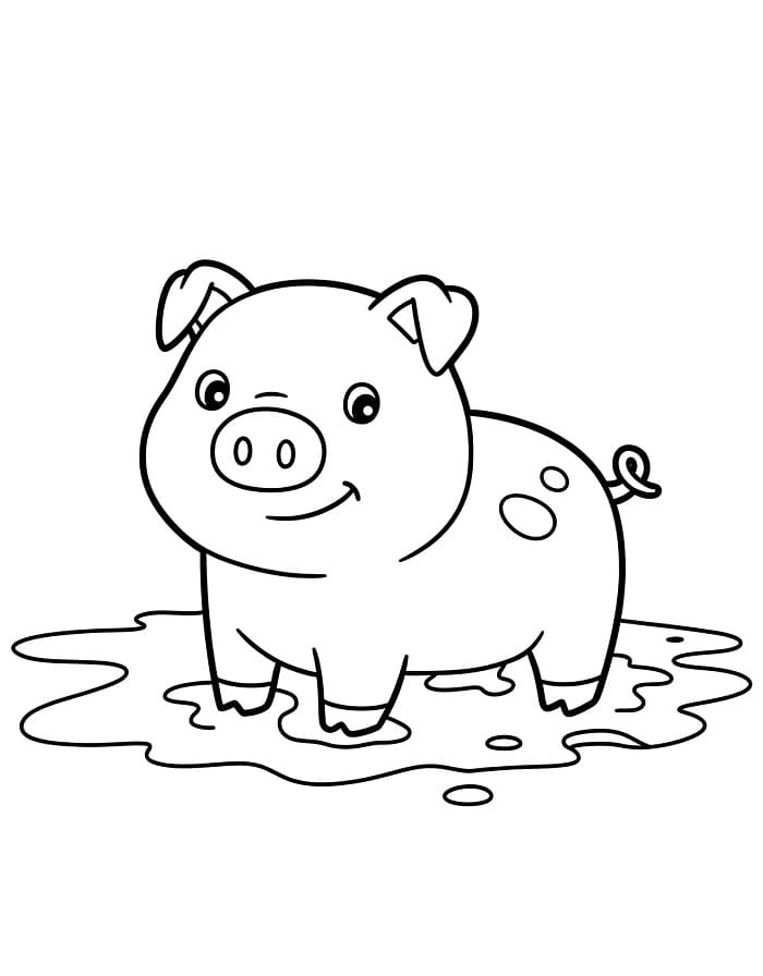 Fise de colorat cu Porc de colorat p19