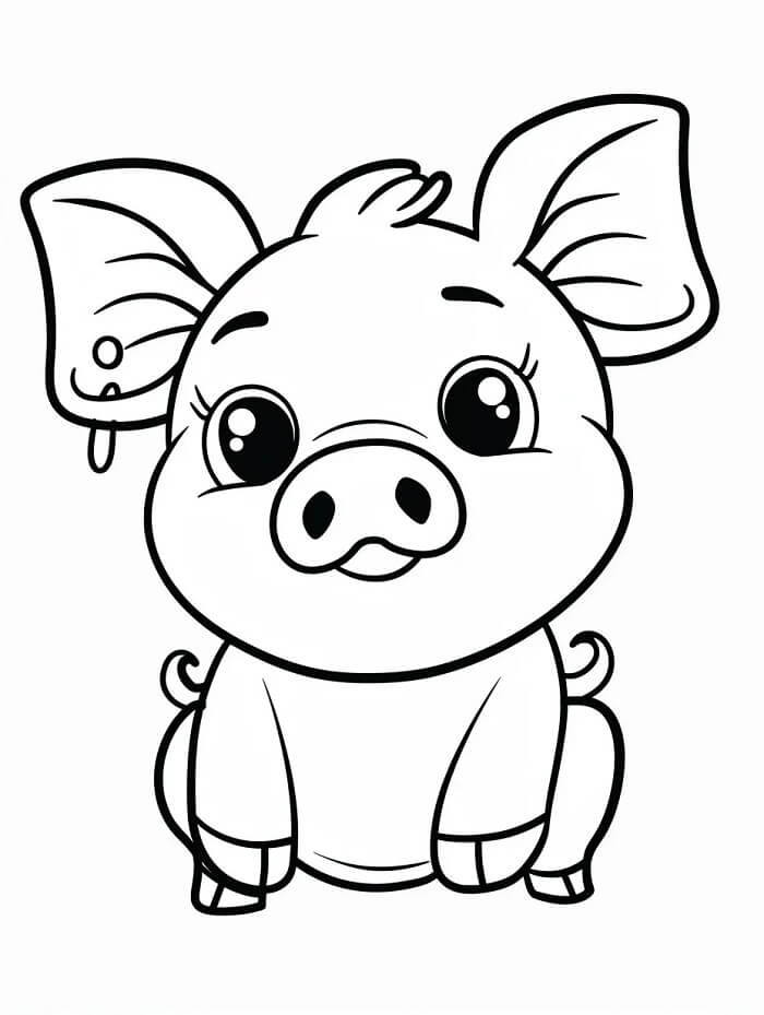 Fise de colorat cu Porc de colorat p39