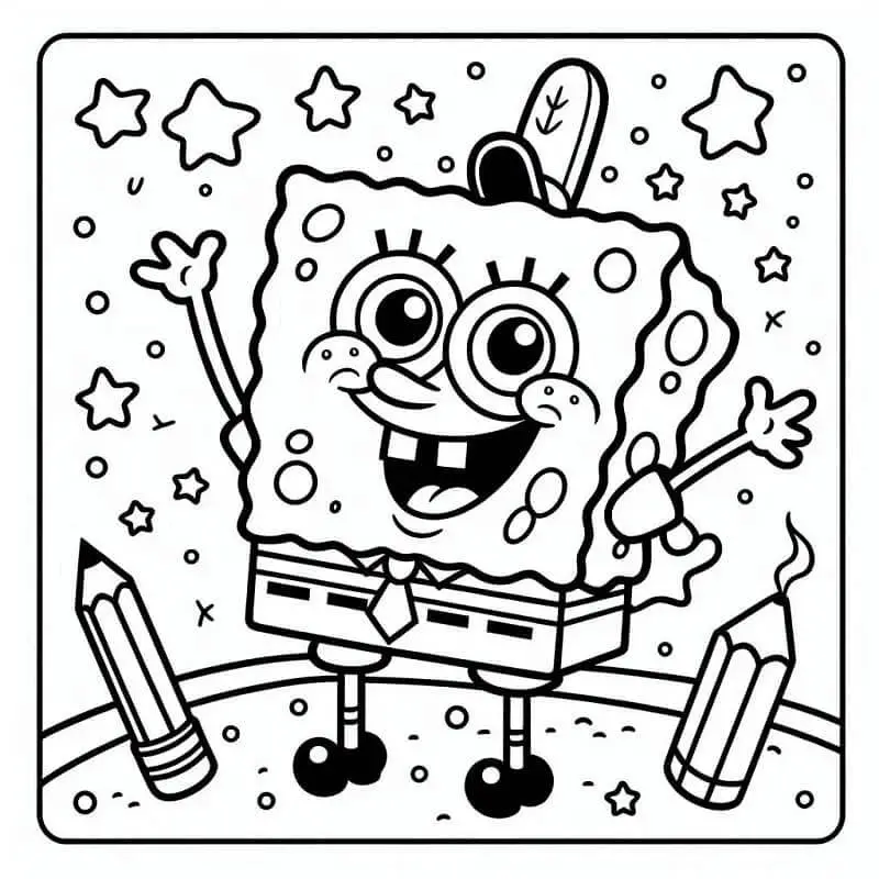 Spongebob de colorat p06