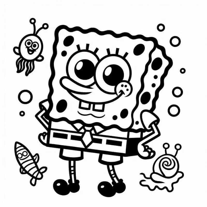 Spongebob de colorat p08