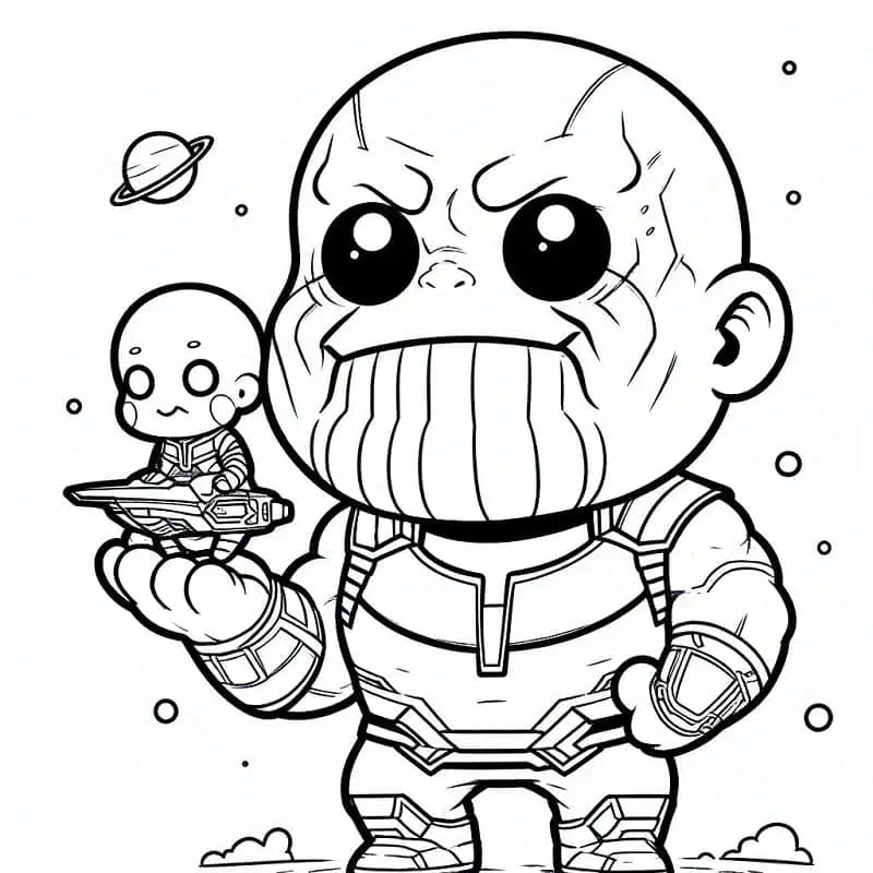 Thanos de colorat p04