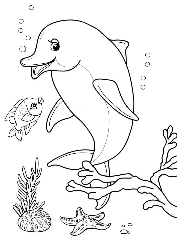 Fise de colorat cu Animale Marine de colorat p11