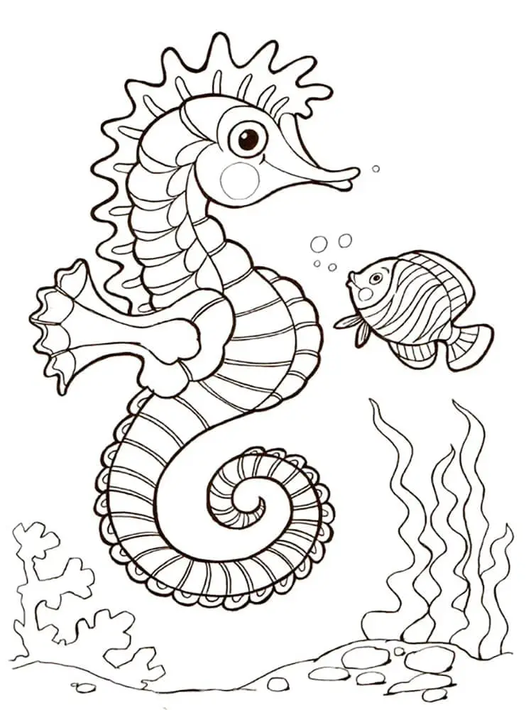 Fise de colorat cu Animale Marine de colorat p31