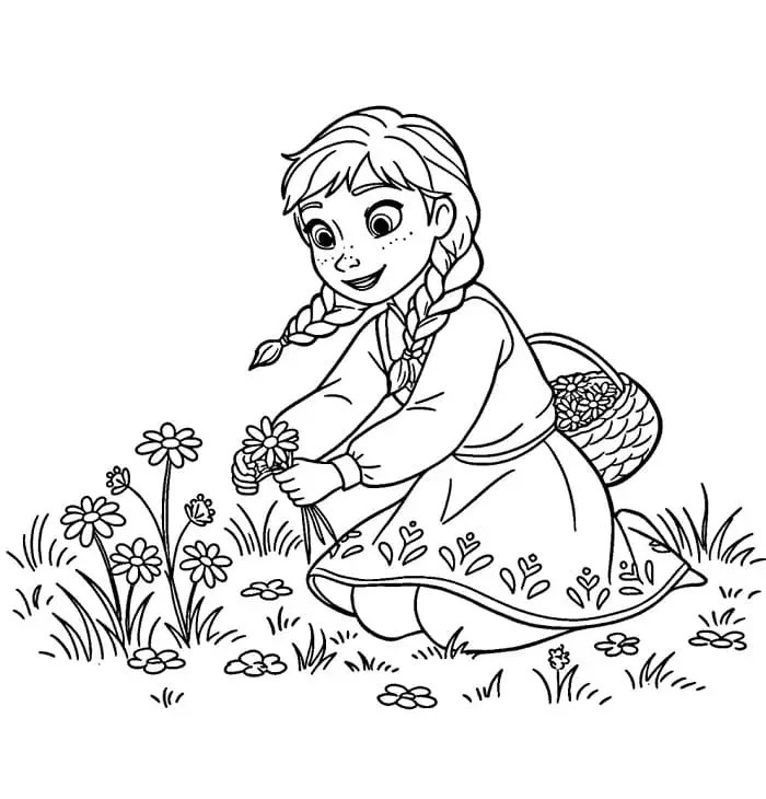 Fise de colorat cu Anna de colorat p01