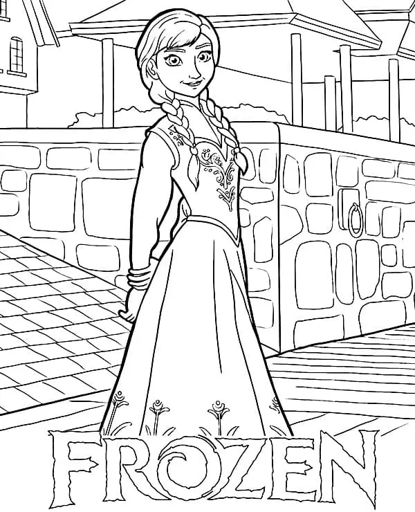 Fise de colorat cu Anna de colorat p19