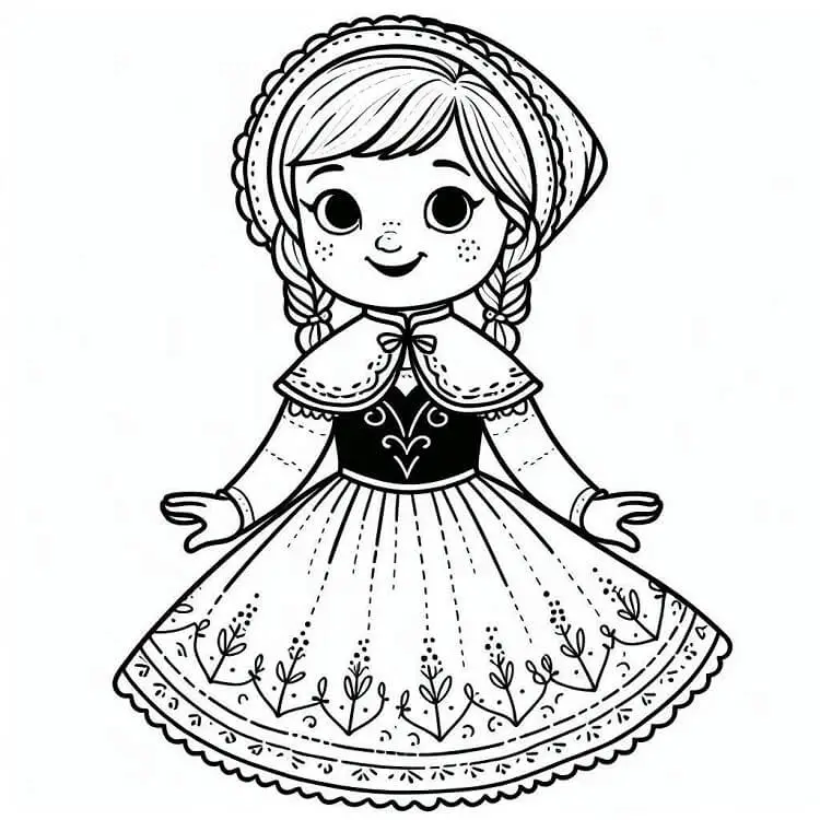 Fise de colorat cu Anna de colorat p22