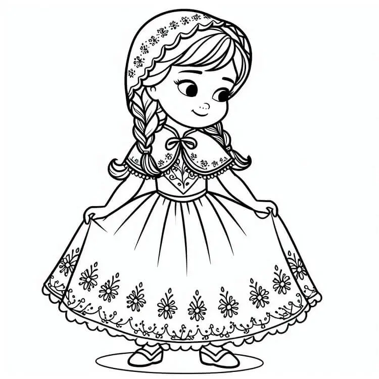 Fise de colorat cu Anna de colorat p27