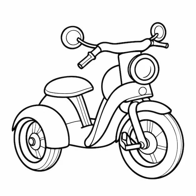 Fise de colorat cu Biciclete de colorat p26
