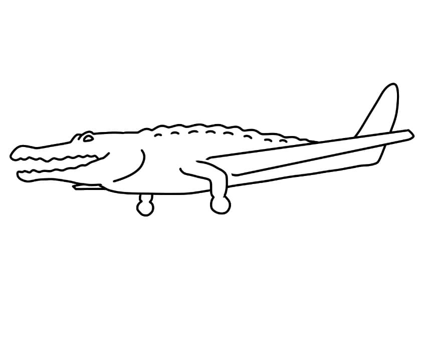 Fise de colorat cu Bombardiro Crocodilo de colorat p06