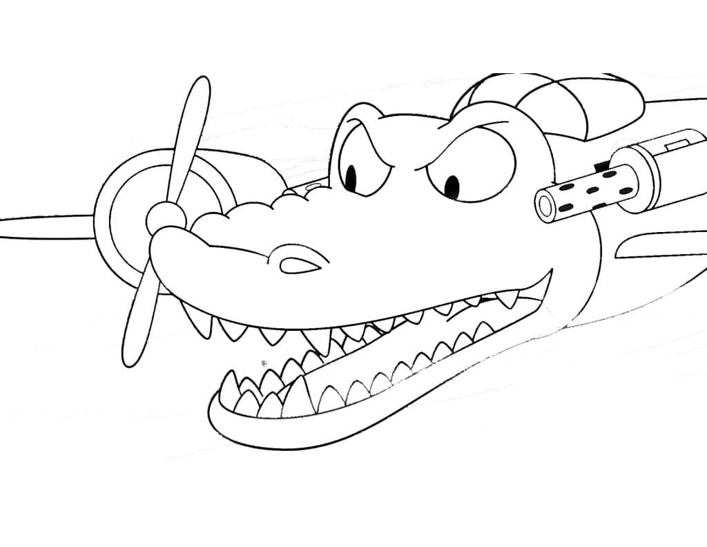 Fise de colorat cu Bombardiro Crocodilo de colorat p10