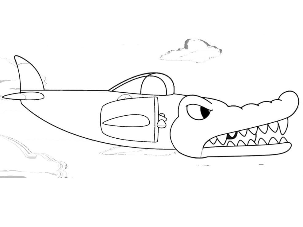 Fise de colorat cu Bombardiro Crocodilo de colorat p13