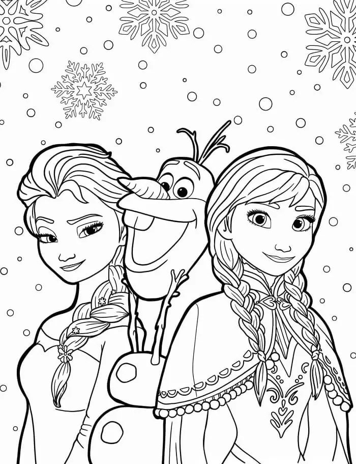 Fise de colorat cu Elsa si Anna de colorat p40