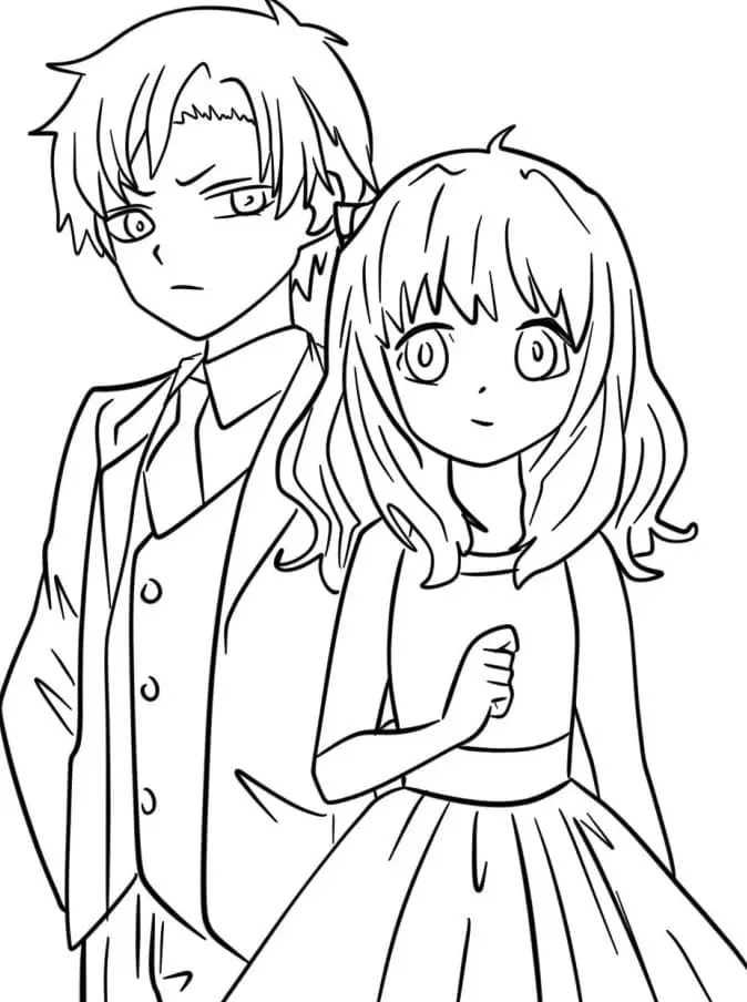 Fise de colorat cu Fata Anime de colorat p30