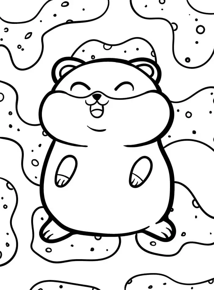 Fise de colorat cu Hamsteri de colorat p02