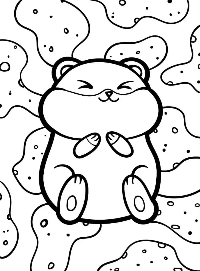 Fise de colorat cu Hamsteri de colorat p03