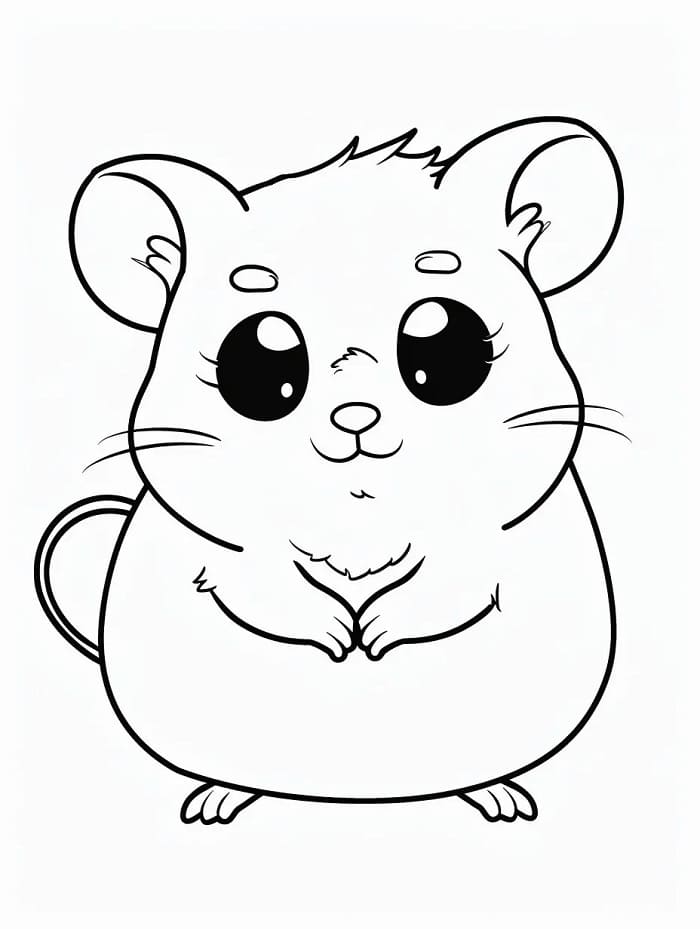 Fise de colorat cu Hamsteri de colorat p16