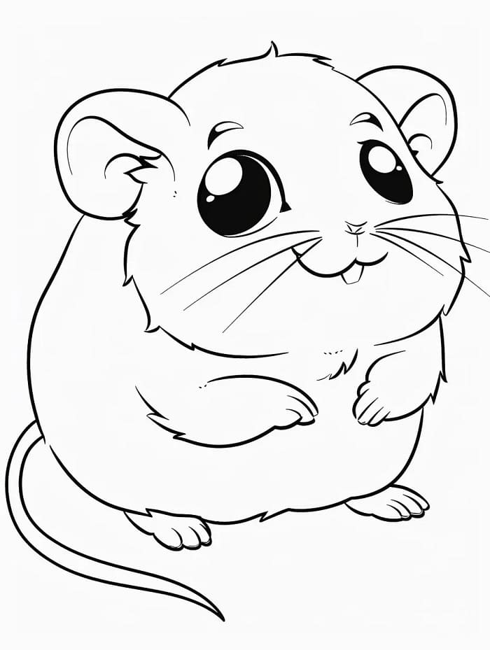 Fise de colorat cu Hamsteri de colorat p17