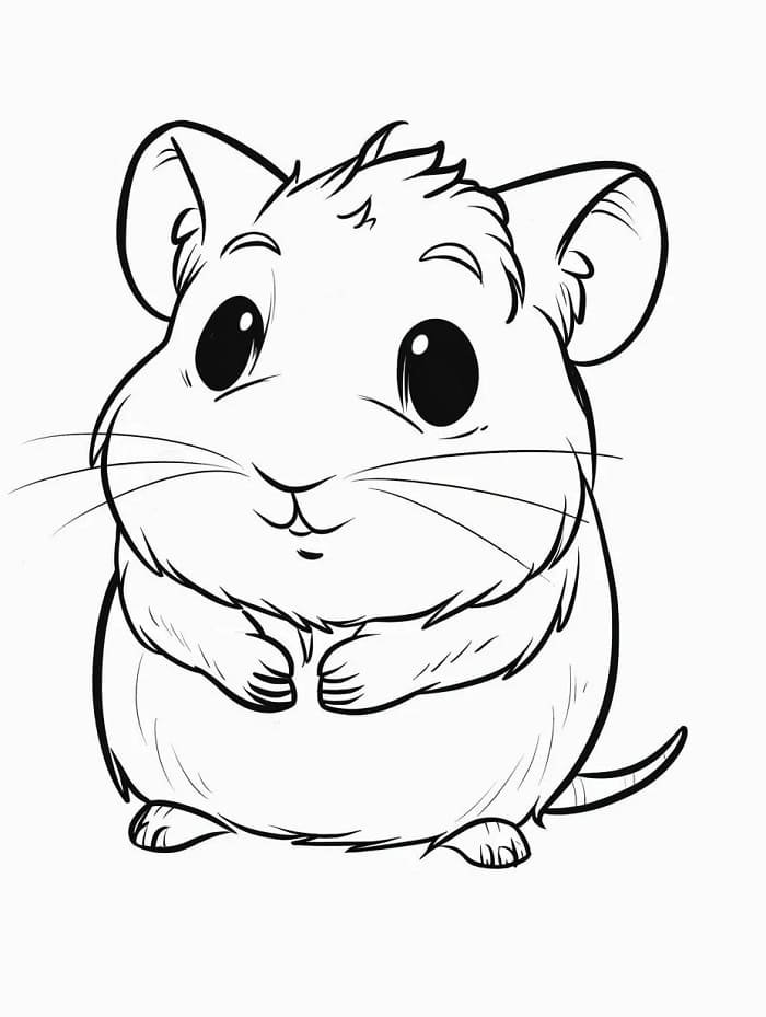 Fise de colorat cu Hamsteri de colorat p20