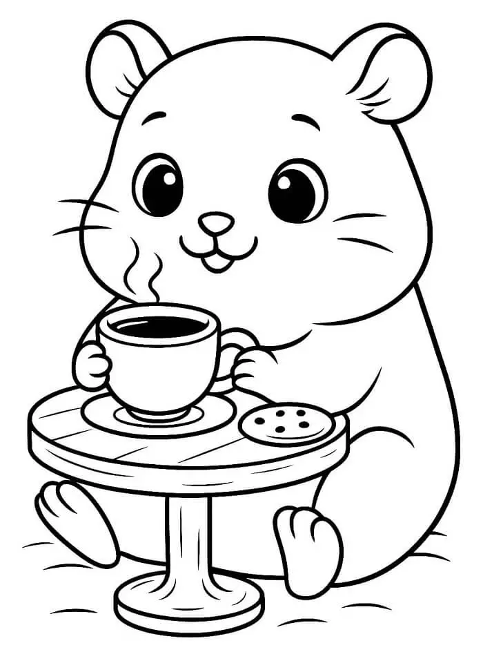 Fise de colorat cu Hamsteri de colorat p25