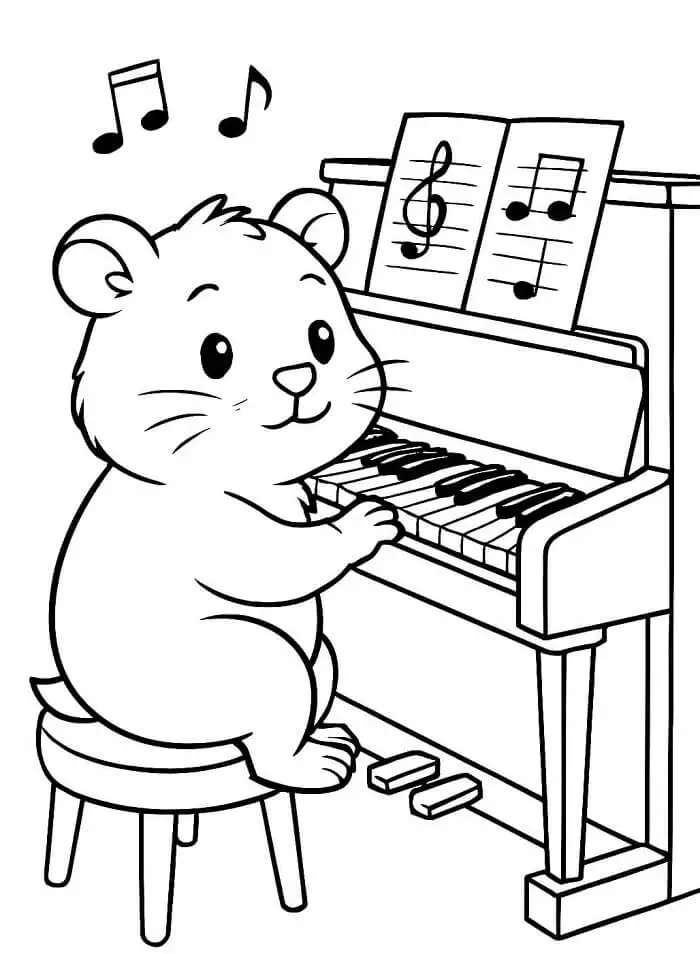 Fise de colorat cu Hamsteri de colorat p27