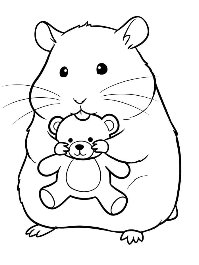 Fise de colorat cu Hamsteri de colorat p38