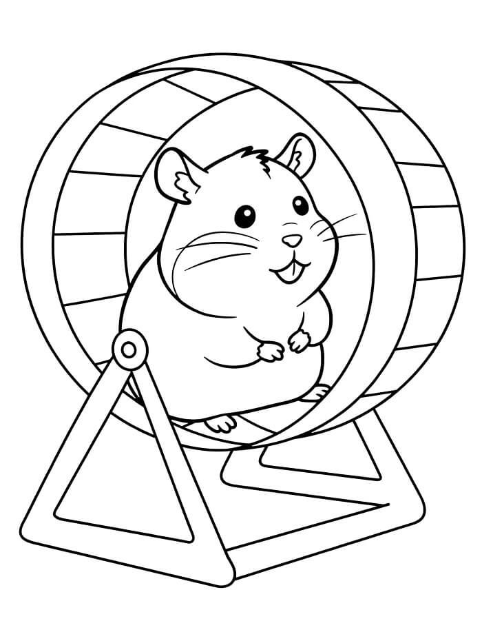 Fise de colorat cu Hamsteri de colorat p40