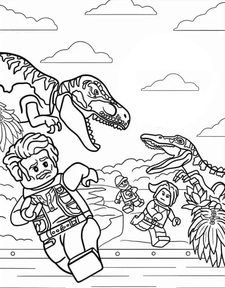 Fise de colorat cu Jurassic park de colorat p01
