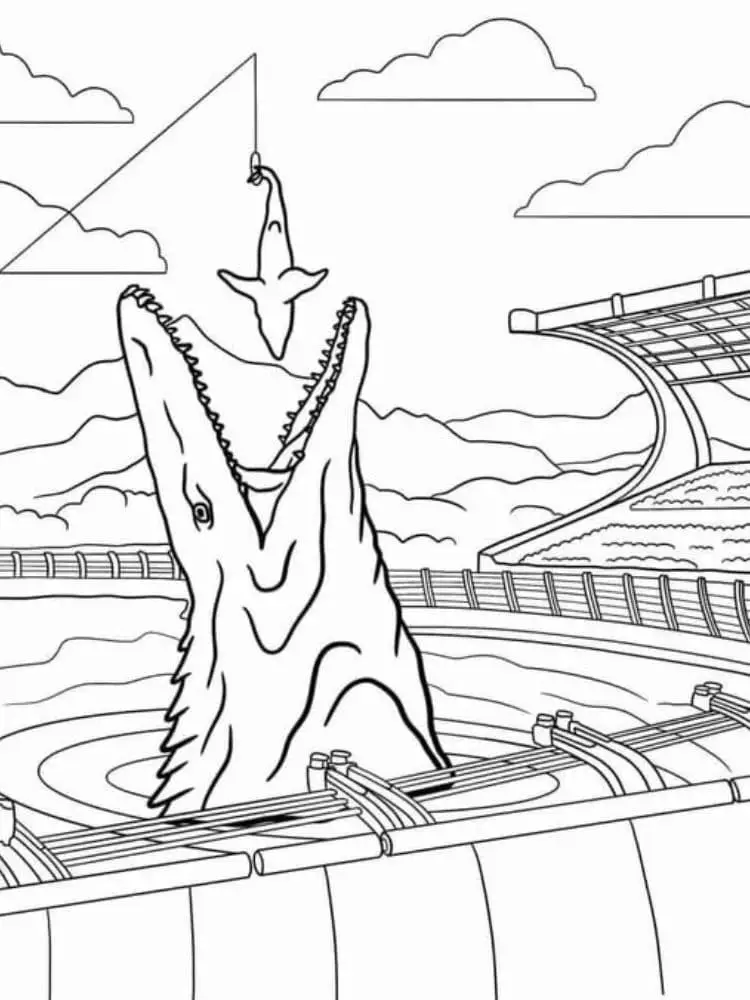 Fise de colorat cu Jurassic park de colorat p05