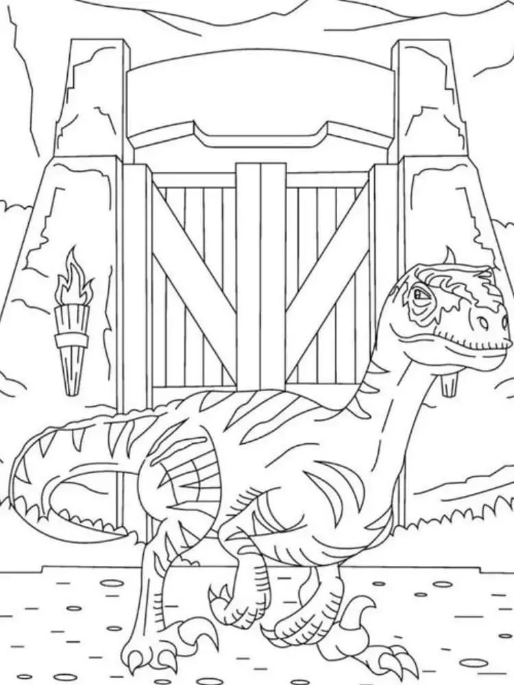Fise de colorat cu Jurassic park de colorat p08
