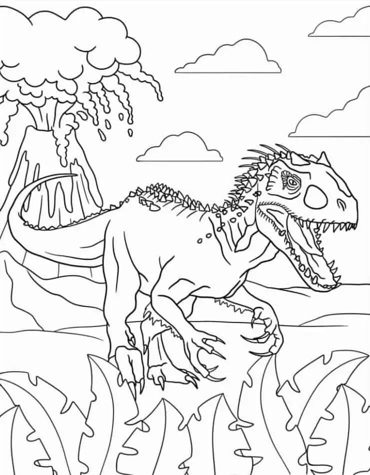 Fise de colorat cu Jurassic park de colorat p12