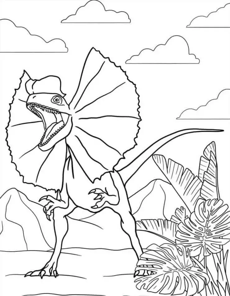 Fise de colorat cu Jurassic park de colorat p13