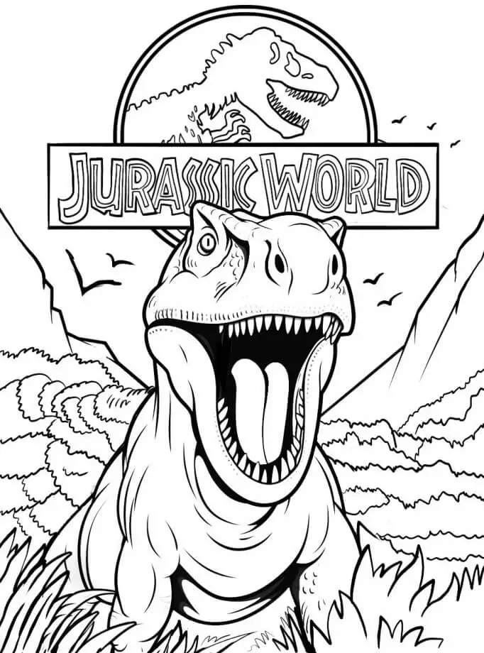 Fise de colorat cu Jurassic park de colorat p28