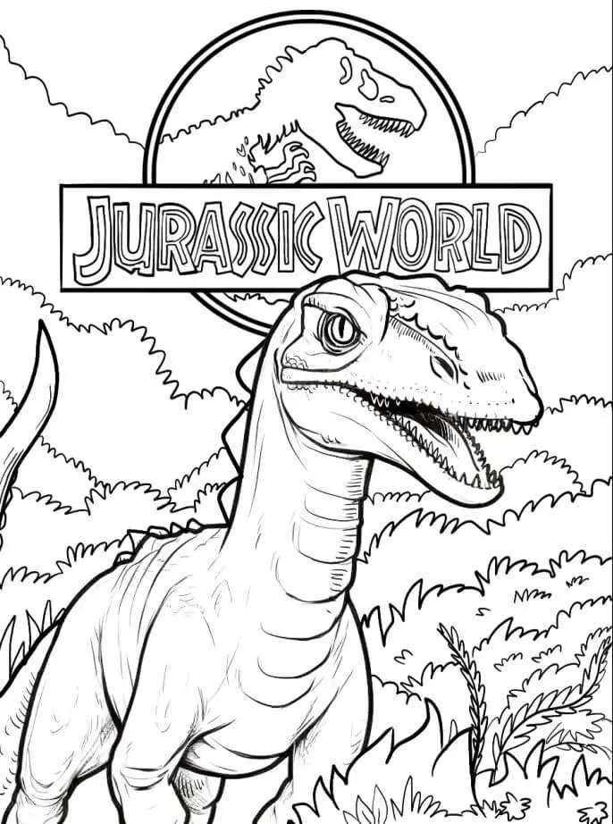 Fise de colorat cu Jurassic park de colorat p29