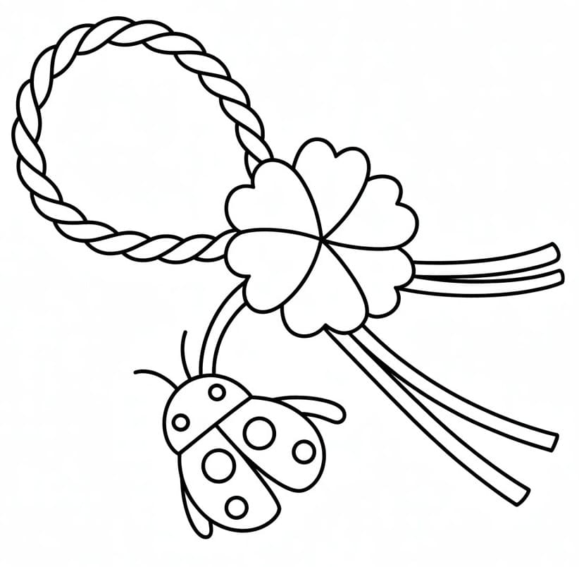 Fise de colorat cu Martisor de colorat p09