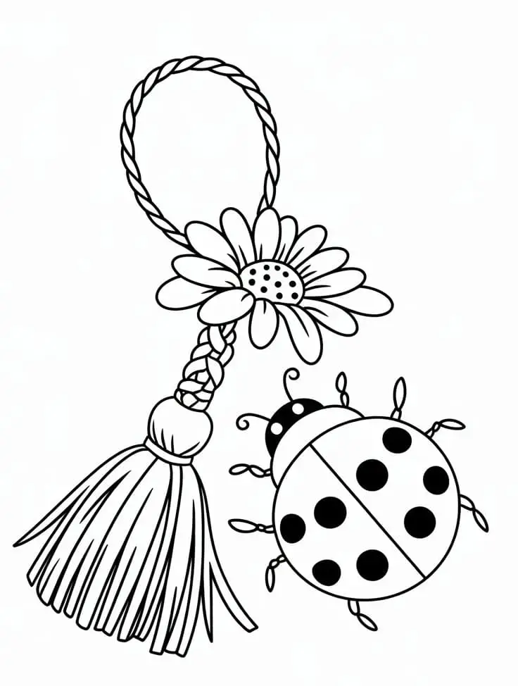 Fise de colorat cu Martisor de colorat p15