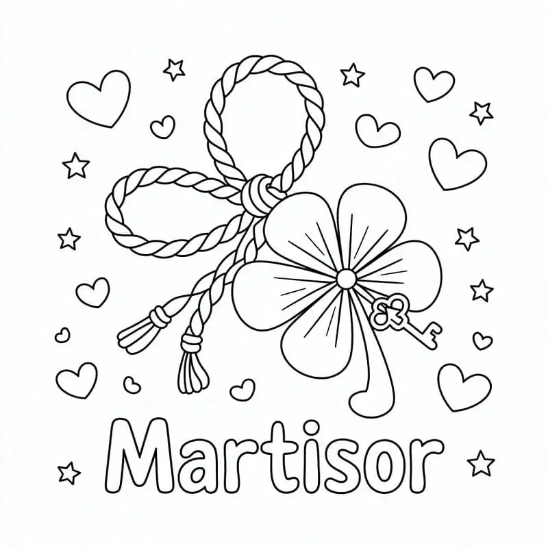 Planse de colorat cu Martisor