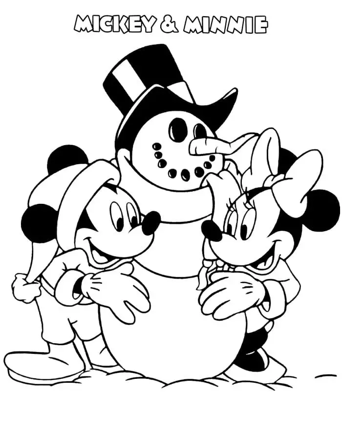 Fise de colorat cu Mickey si minnie de colorat p29